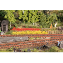 8 bandes d'herbes jaunes/rouges - longueur 100 mm