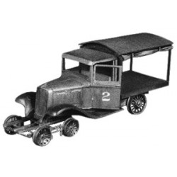 HO/ Voiture sur rail - Kit en métal blanc