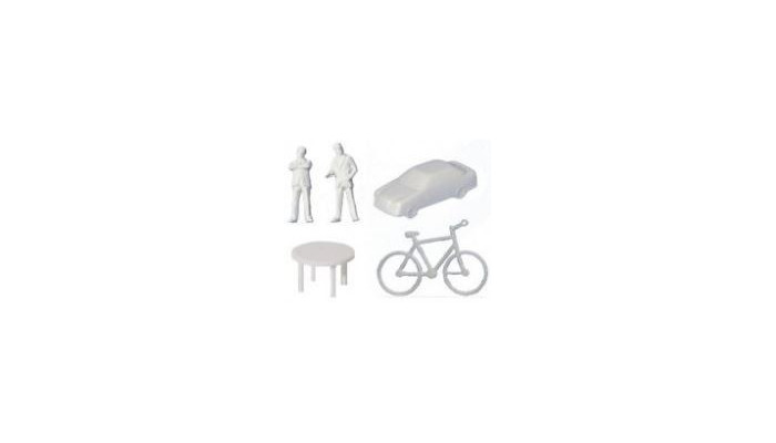 100 Figurines Échelle HO 1:100 | Blanc | Hauteur ~11.18 Mm | Matériau ABS | Pour Maquettes, Dioramas, Paysages Miniatures